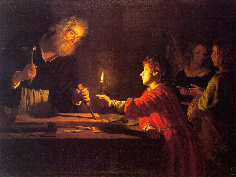 HONTHORST, Gerrit van Childhood of Christ sf Germany oil painting art